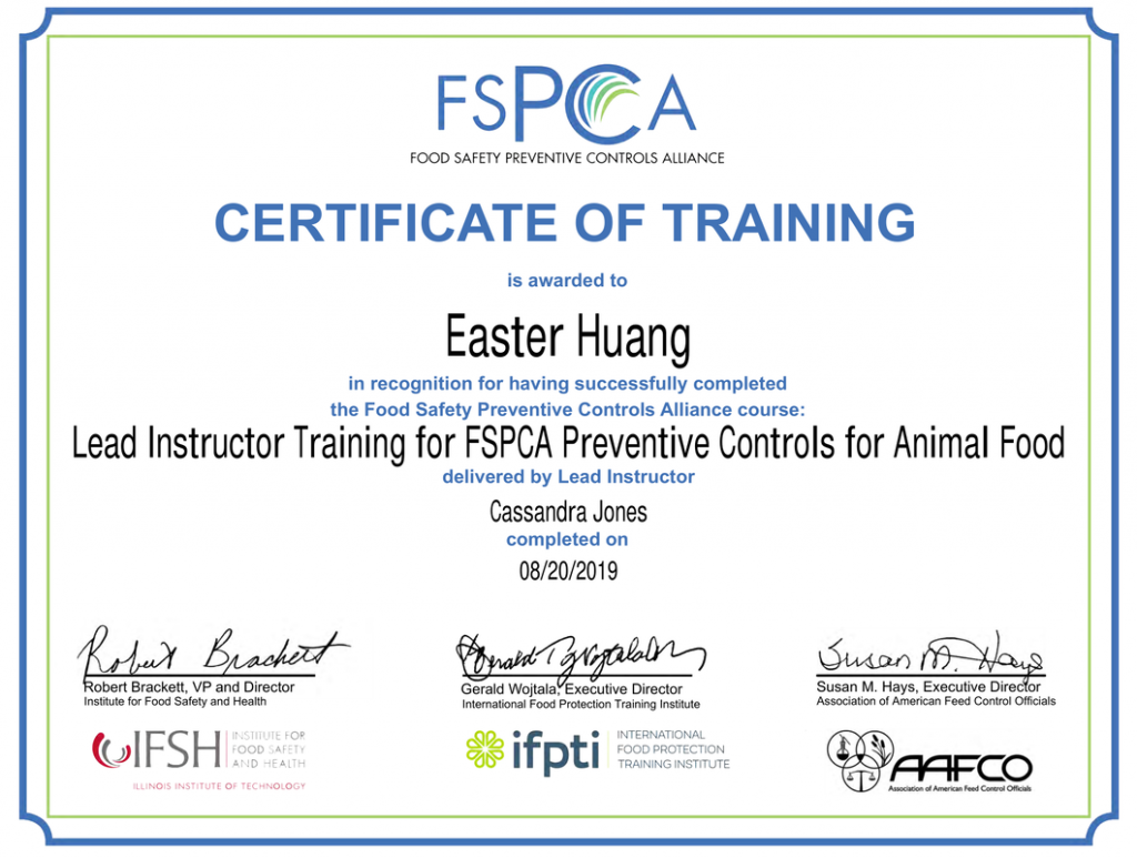 FSPCA-PCQI – BEST ISO